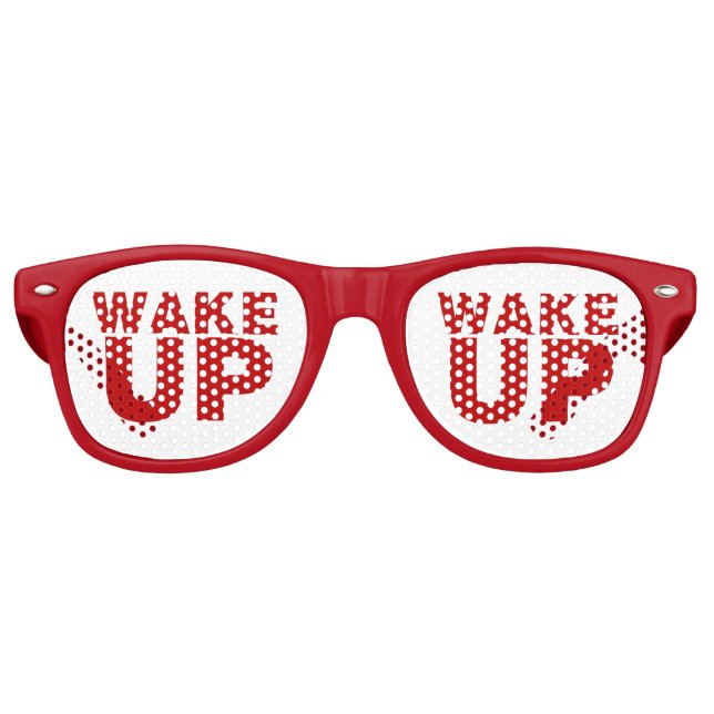 Réveillez-vous Lunettes de soleil Red Retro (Devant)