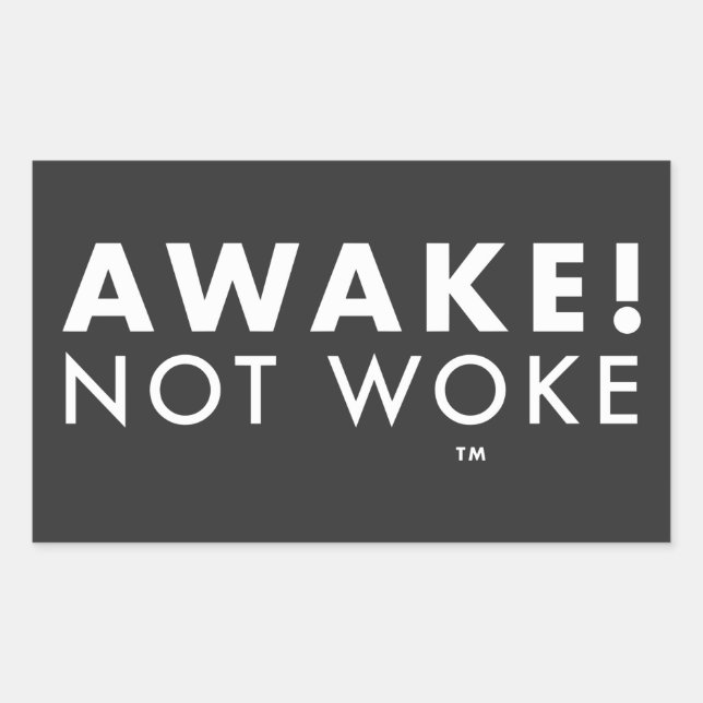 Réveillez-vous ! Sticker LOGO Not Woke™ (Devant)