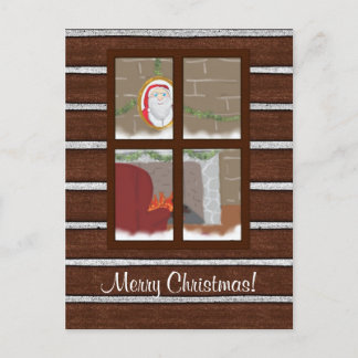 Réveillon de Noël à Père Noël House Carte postale