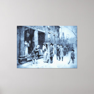 "Réveillon de Noël aux temps coloniaux" toile enve