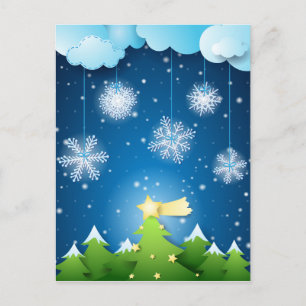 Réveillon de Noël, carte postale