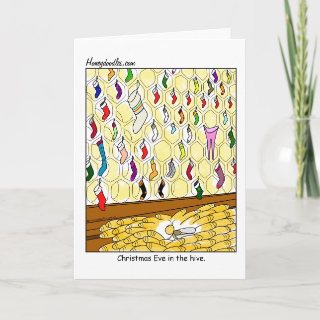 Réveillon de Noël dans la ruche (couleur) - Carte (Devant)