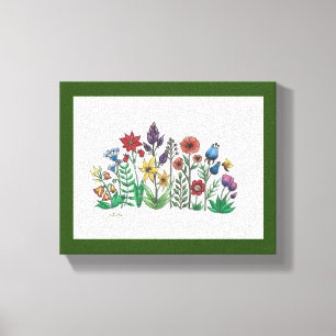 Révélation des fleurs en gras toile étirée