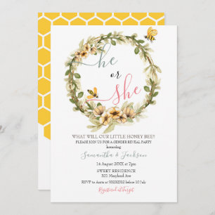 Révéler le genre Lui ou elle être Invitation