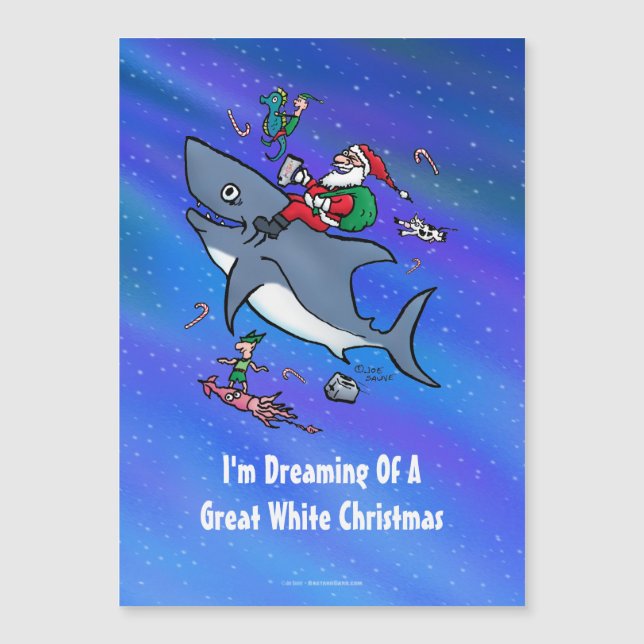 Rêver D'Un Grand Requin Blanc Drôle Noël (Devant)