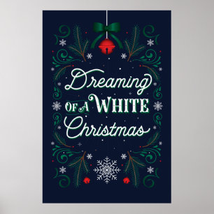 Rêver d'une affiche 24x36 de Noël blanc