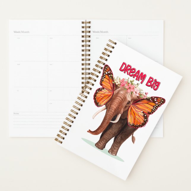 Rêver Gros Comme Un Inspirationnel Éléphant (Devant avec enveloppe)