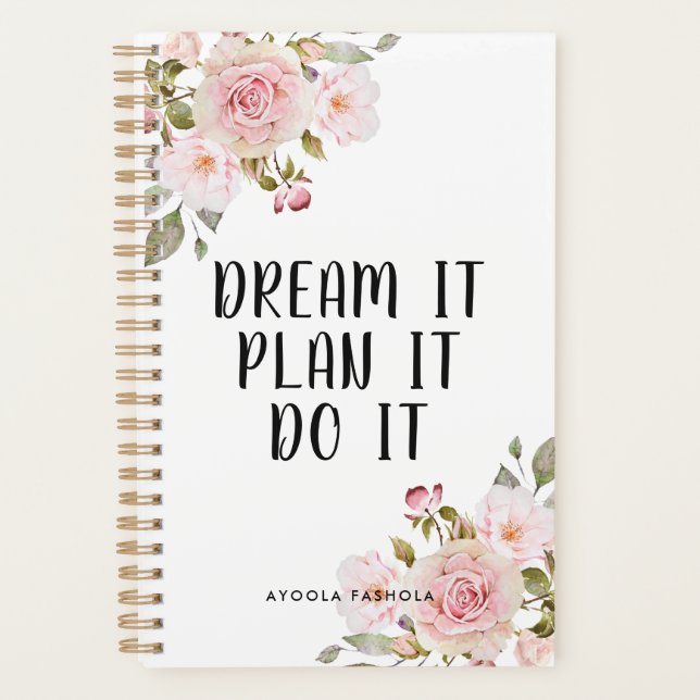 Rêver Il Le Planifie Le Faire Motivationnel Blush  (Devant)