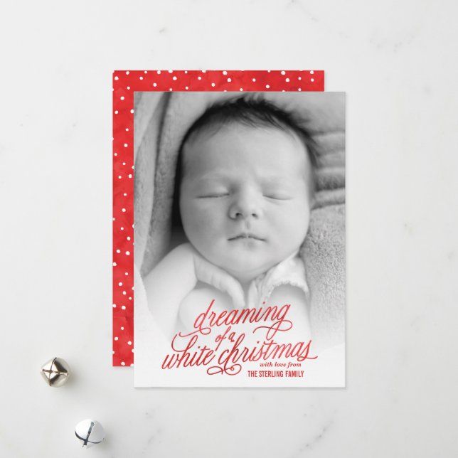 Rêver une carte photo de Noël (Devant/Arrière en situation)