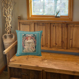 Reverie (Daydream) par Mucha, Oreiller à lancer ve