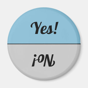 Reversible Yes & No Blue Grey Dishwasher Magnet