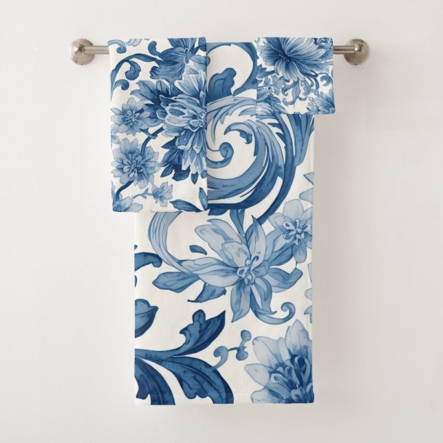 Rêves bleus | Chinoiserie Florale Aquarelle (En situation)