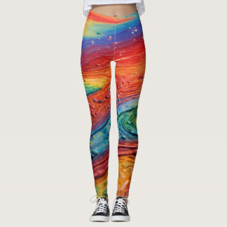 "Rêves célestes arc-en-ciel : Leggings esthétiques