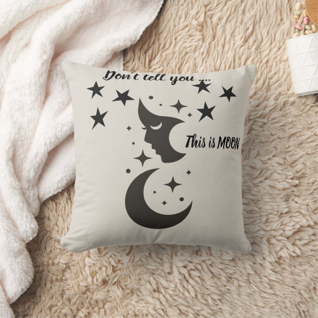 Rêves Célestes Lune et Étoiles Coussin Carré (Couverture)