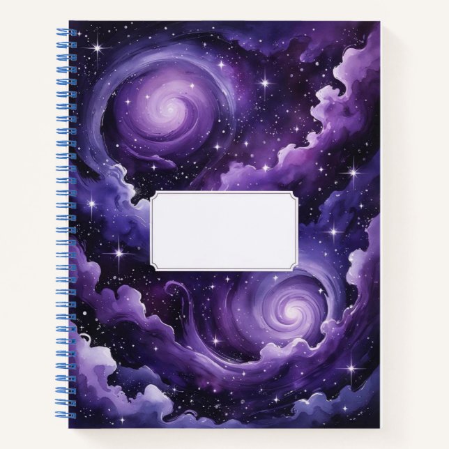 Rêves Cosmiques : Cahier Galaxie Violette (Devant)