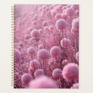 Rêves de champ de fleurs rose pastel fantaisiste