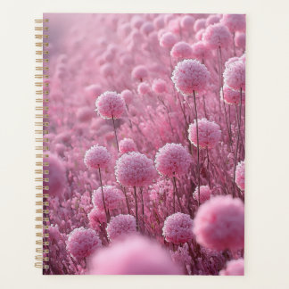 Rêves de champ de fleurs rose pastel fantaisiste