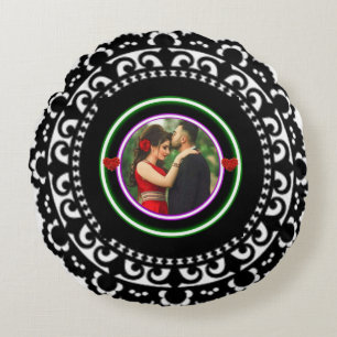 Rêves de dentelle vintage : un Coussin rond en for