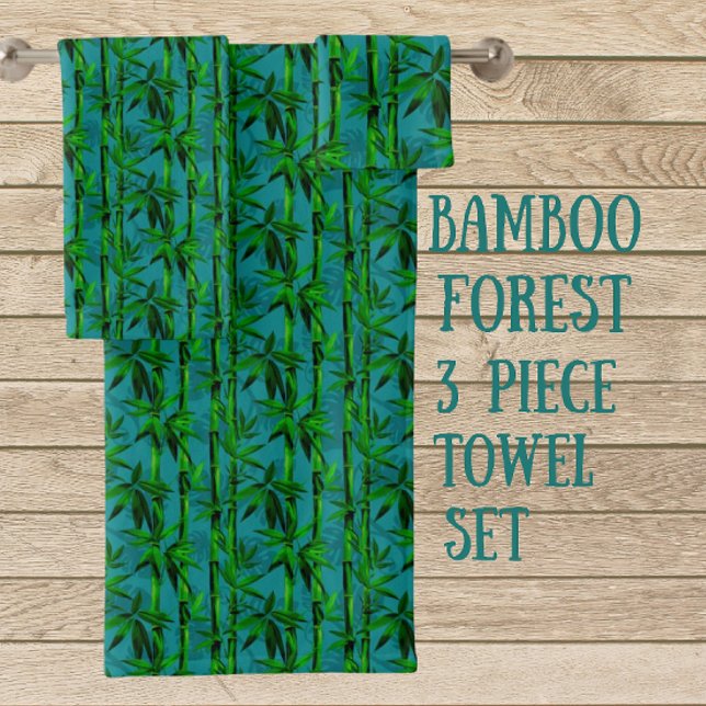Rêves de Forêt Tropicale Bambou (Dreamy bath towel set)