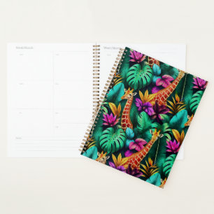 Rêves de girafe de jungle motif de surface transpa