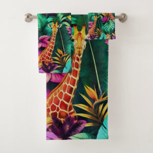 Rêves de girafe de jungle motif de surface transpa
