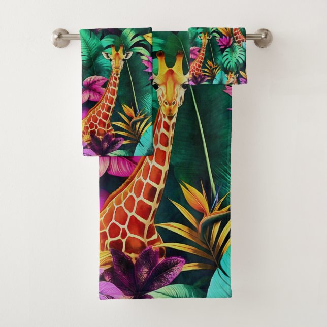 Rêves de girafe de jungle motif de surface transpa (En situation)
