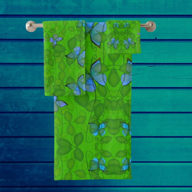 Rêves de la Forêt Tropicale Vignes Papillons Tropi (Beautiful rainforest dreams towels for you bathing pleasure!)