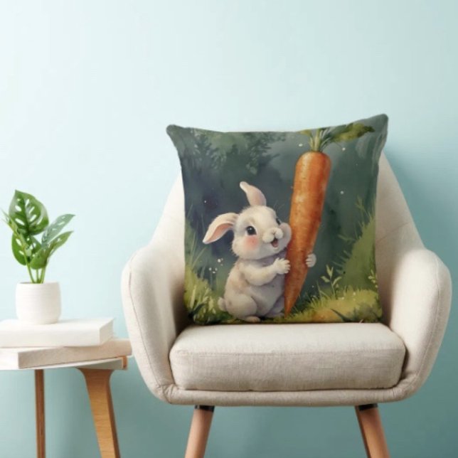 Rêves de Lapin de Prairie : Coussin de Jeté Fantai (Créateur téléchargé)