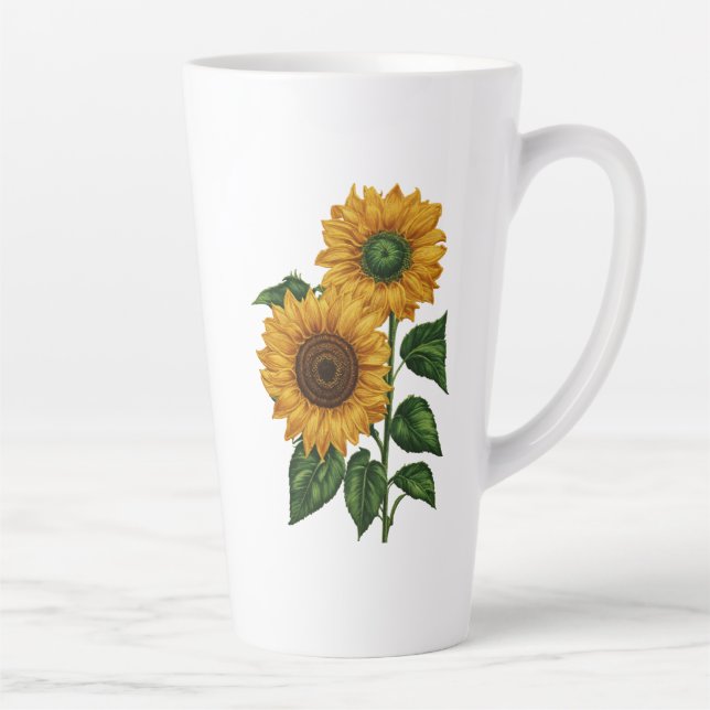 Rêves de tournesol : Grosse Mug Latte (17oz) (Droite)