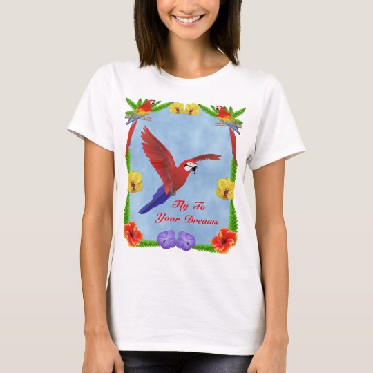 Rêves de ToYour de mouche - ara et fleurs T-shirt
