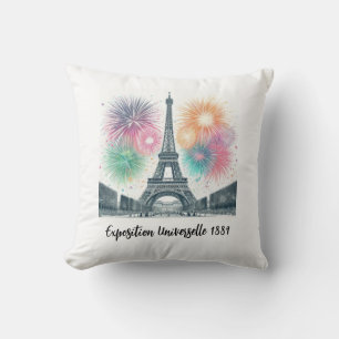 Rêves parisiens : Tour Eiffel 1889 Coussin