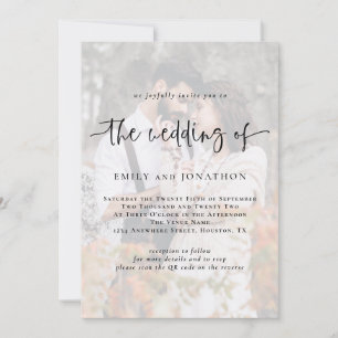 Revêtement photo moderne Faire-part de mariage de