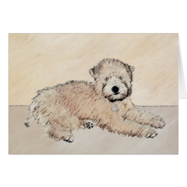 Revêtu doux Roue Peinture Terrier Art original (Devant horizontal)