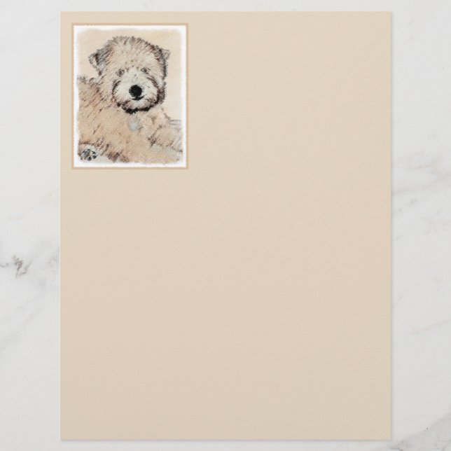 Revêtu doux Roue Peinture Terrier Art original (Devant)