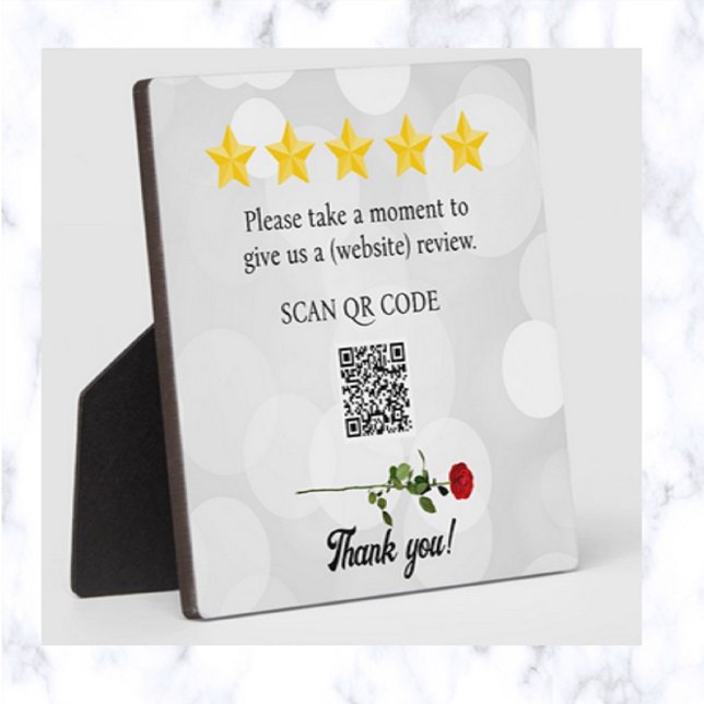 Révision du code QR modifiable et Plaque Rose (Créateur téléchargé)