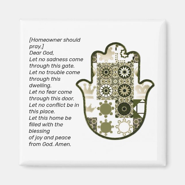 Revisit Square Khamsa Hand Magnet 1 Owner (Devant)