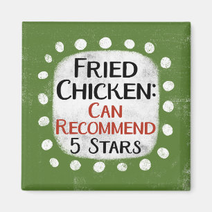 Revue de poulet frit 5 étoiles Refrigerator Magnet