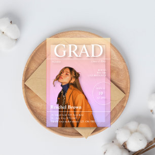 Revue éditoriale Couverture Graduation Invitation