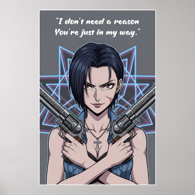 Revy – Black Lagoon Quote Poster (Devant)