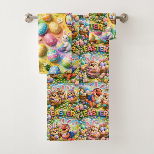 rex hoot three-piece bathroom towel set (En situation)