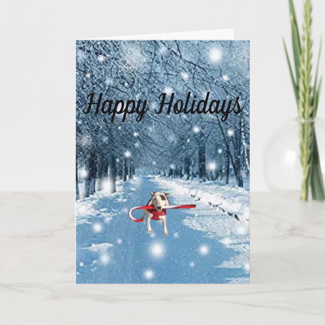 Rex The TV Terrier Happy Holidays Carte de voeux (Devant)