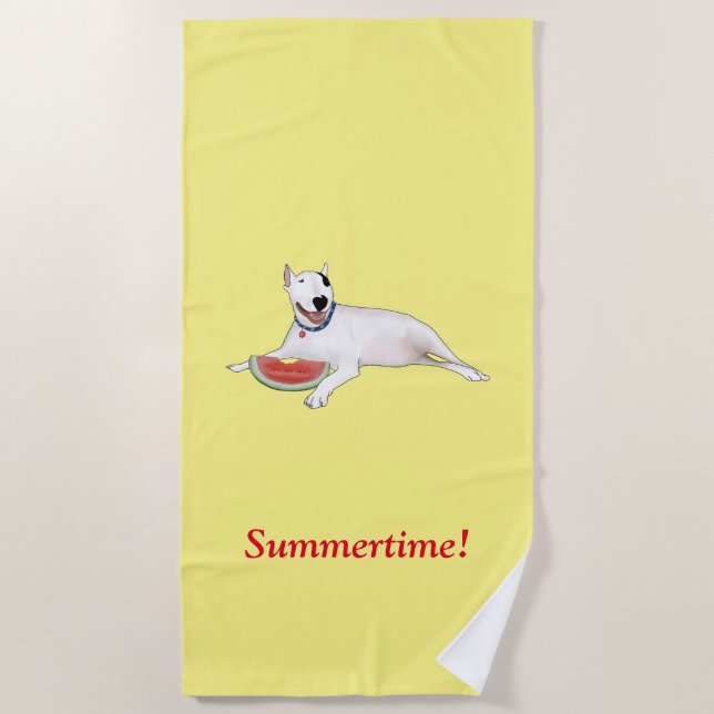 Rex The TV Terrier Summertime! Serviette de plage (Devant)