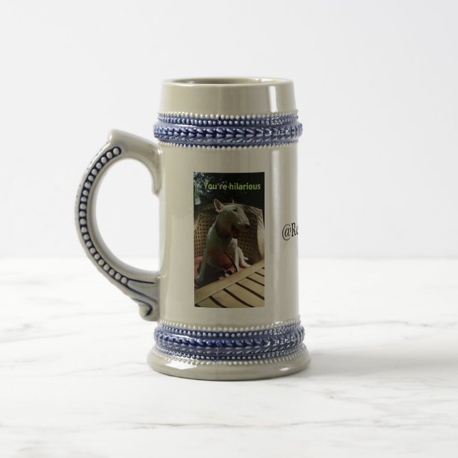 Rex "vous êtes" tasse de bière hilare (Gauche)