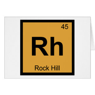 Rh - Rock Hill Caroline du Sud Symbole de la chimi