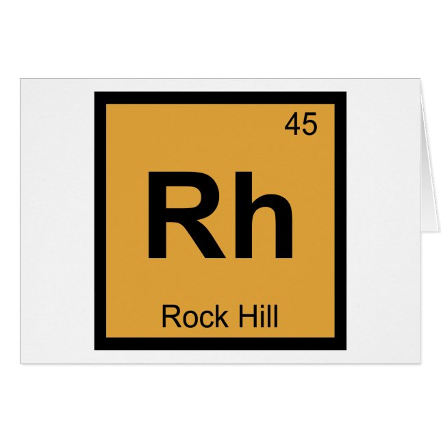 Rh - Rock Hill Caroline du Sud Symbole de la chimi (Devant horizontal)