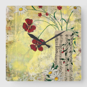 Rhapsodie des fleurs Horloge murale