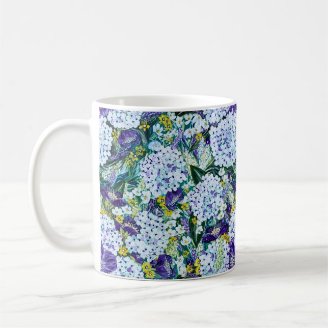 Rhapsody - Hydrangea et Poppy Floral Mug (Gauche)