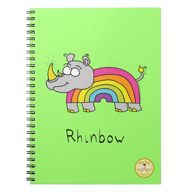 Rhinbow Rhino Rainbow Carnet vert (Devant)