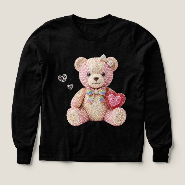 Rhinestone Valentine Bear  (Motif recto)