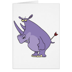 rhinocéros avec flèche en dessin animé sur le cul